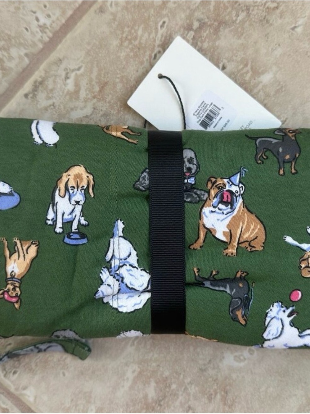 Vera Bradley Green Dog Print Pajama Set 2XL